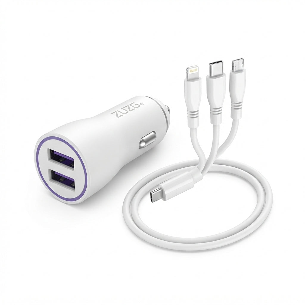 ZUZG Fully Compatible Car Charger Set (with Cable)