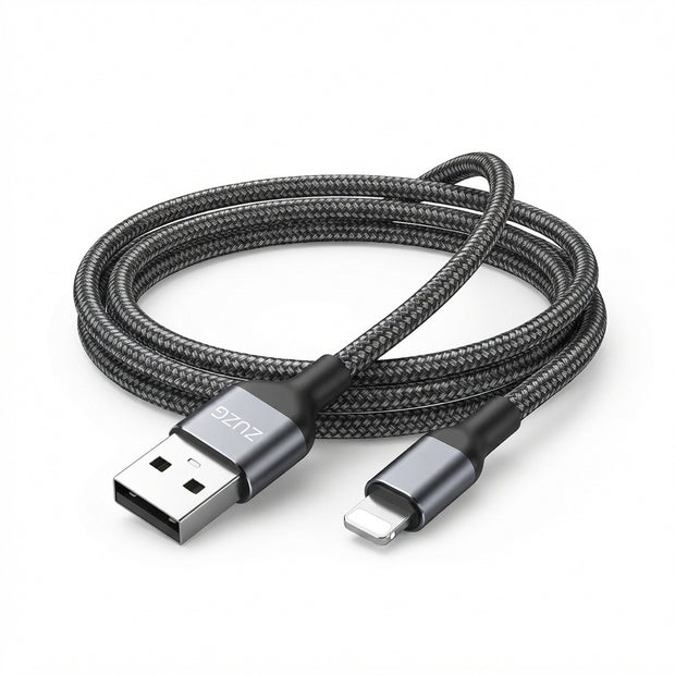 ZUZG Metal Weave USB-A to Lightning Fast Cable