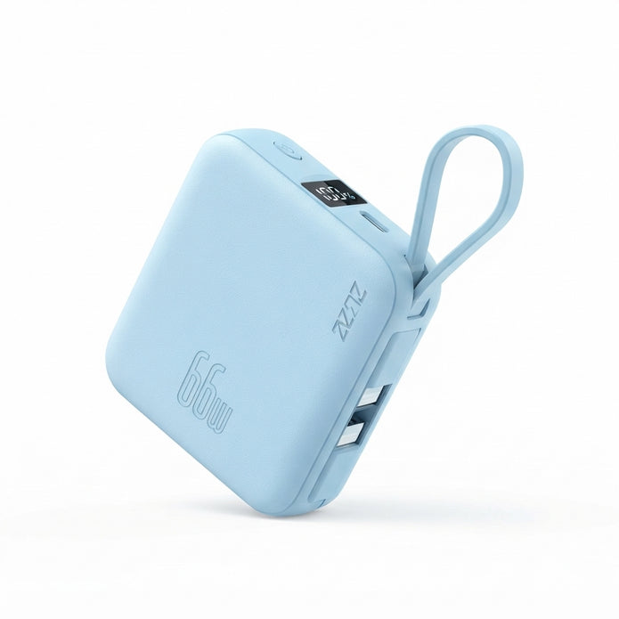 ZUZG Mini Fast Charge Power Bank 10000mAh (Built-in Cables & Display)