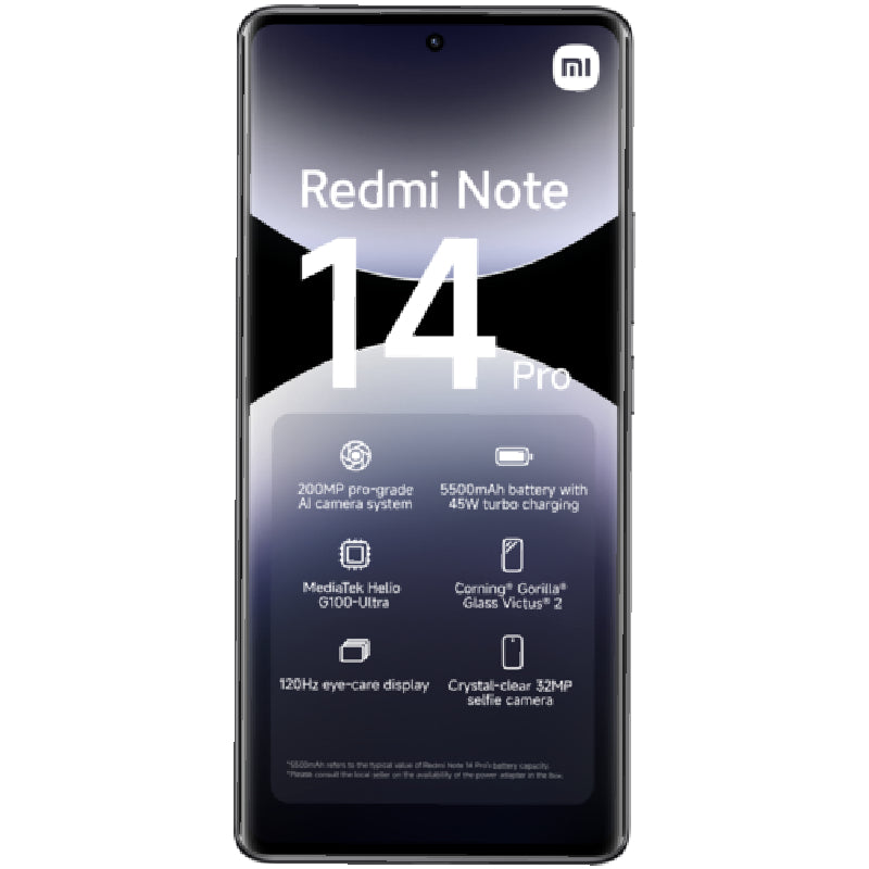 Xiaomi Redmi Note 14 Pro 12GB Ram, 512GB - Midnight Black