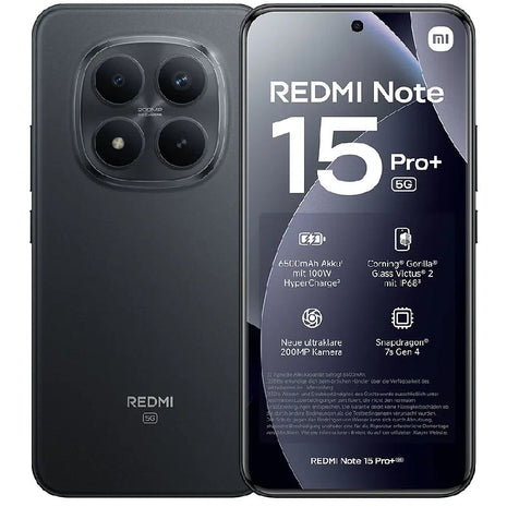Xiaomi Redmi Note 15 Pro+ 5G, 12GB Ram, 512GB - Black