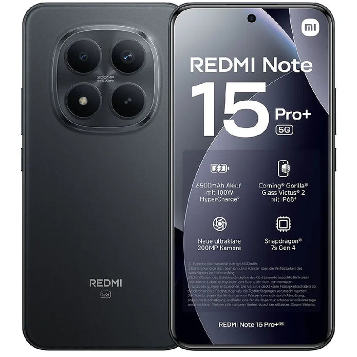 Xiaomi Redmi Note 15 Pro+ 5G, 12GB Ram, 256GB - Black