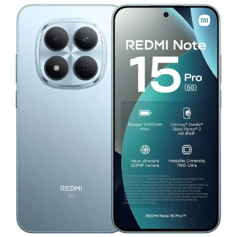 Xiaomi Redmi Note 15 Pro 5G, 12GB Ram, 512GB - Glacier Blue