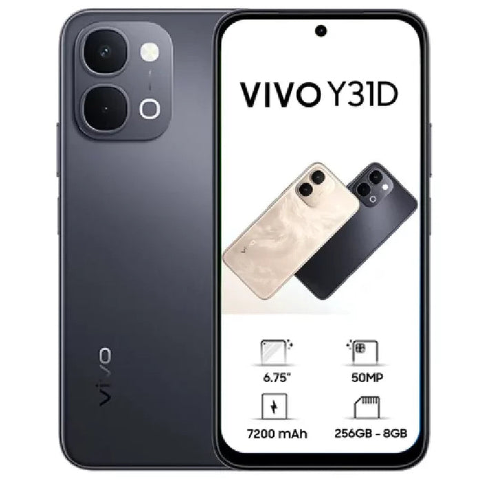 Vivo Y31D 4G, 8GB Ram, 128GB - Gray